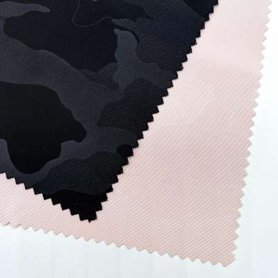 New product 150D Imitation Memory Fabric Embossed design waterproof Coating PU milky fabric for duck down Jackets Wind Coats